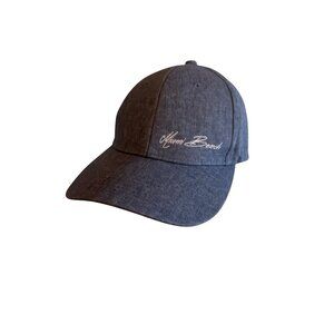 Miami Beach Embroidered Adjustable Baseball Cap Denim Look Gray 100% Cotton Unis